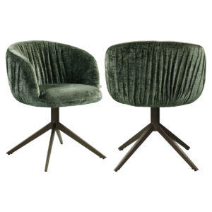 - Eetkamerstoel Cassi sage chenille swivel