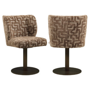 - Eetkamerstoel Fiona brown labyrinth swivel