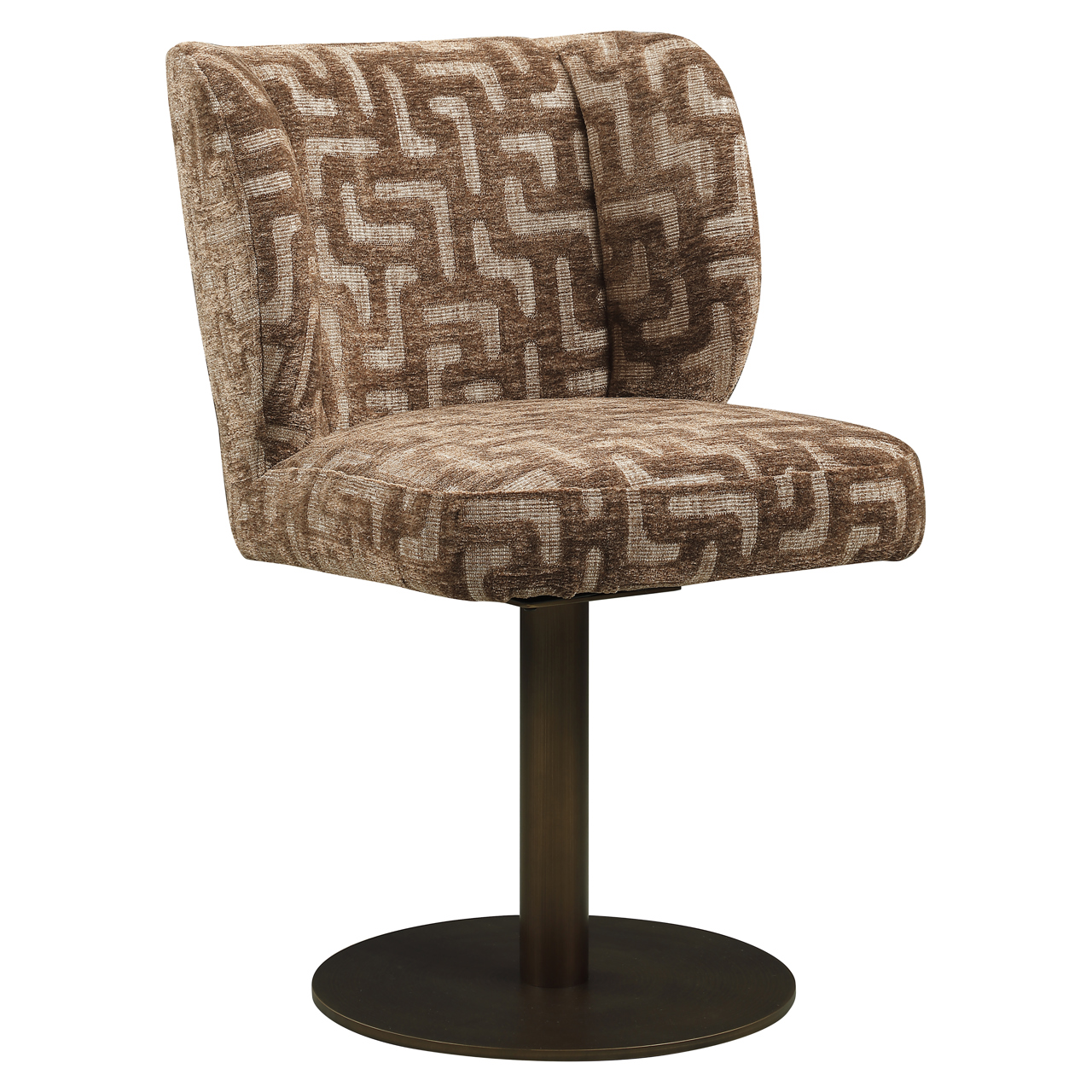 - Eetkamerstoel Fiona brown labyrinth swivel