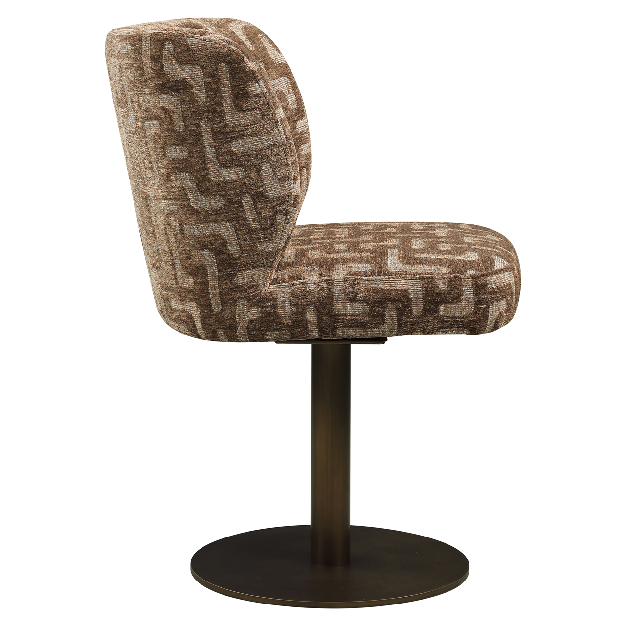 - Eetkamerstoel Fiona brown labyrinth swivel