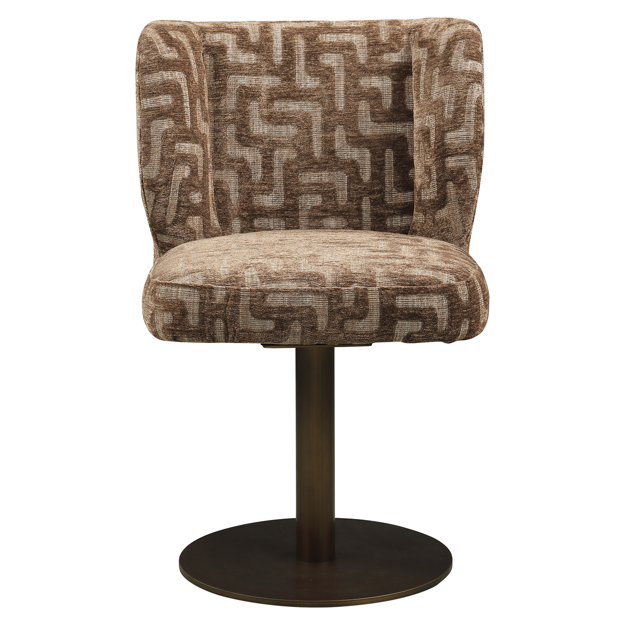- Eetkamerstoel Fiona brown labyrinth swivel