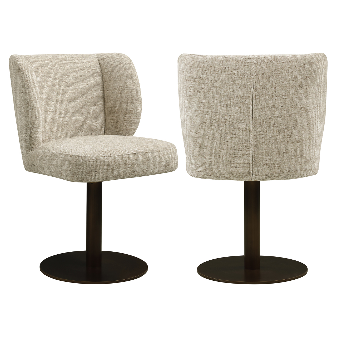 - Eetkamerstoel Fiona natural softweave swivel