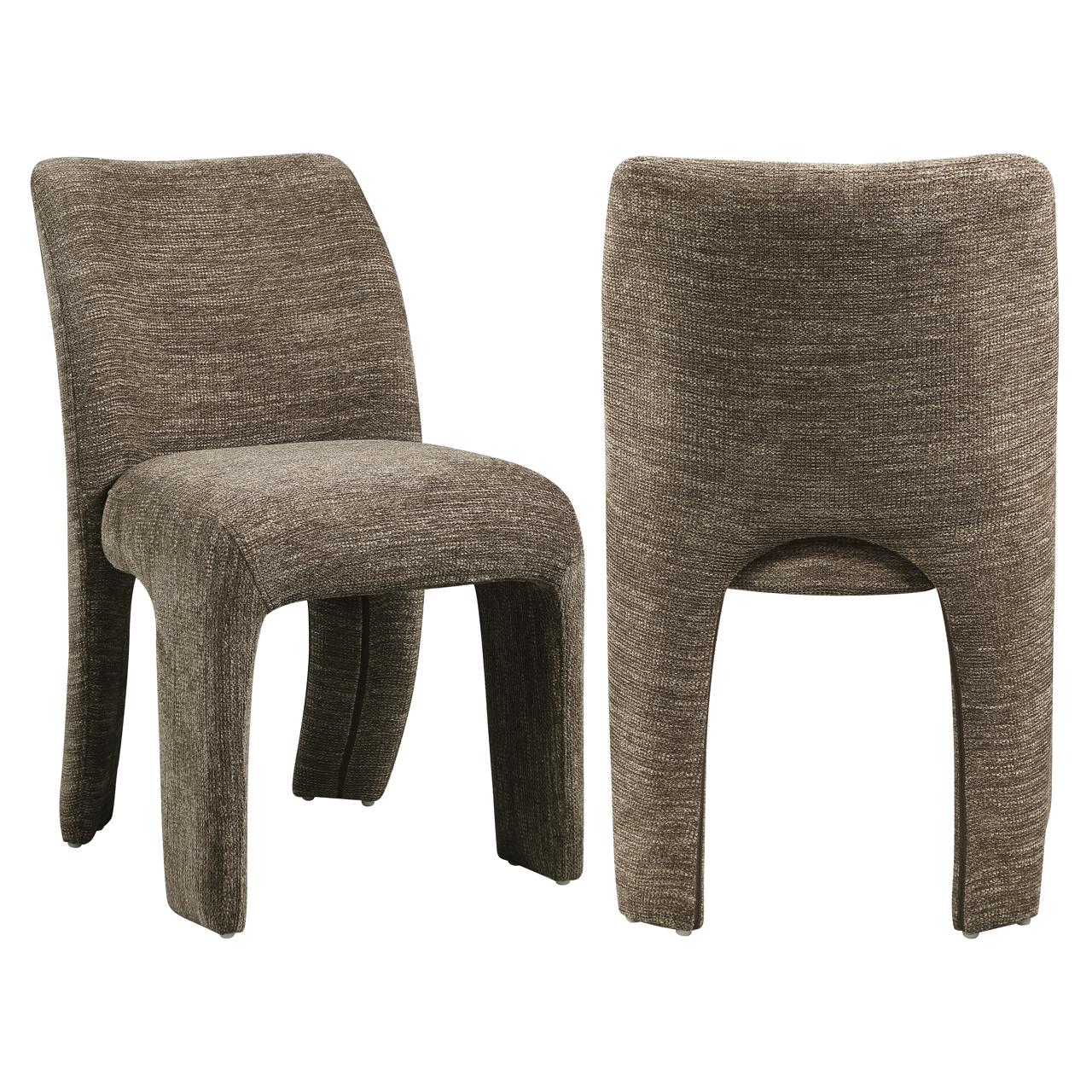 - Eetkamerstoel Maya brown softweave (Set of 2)