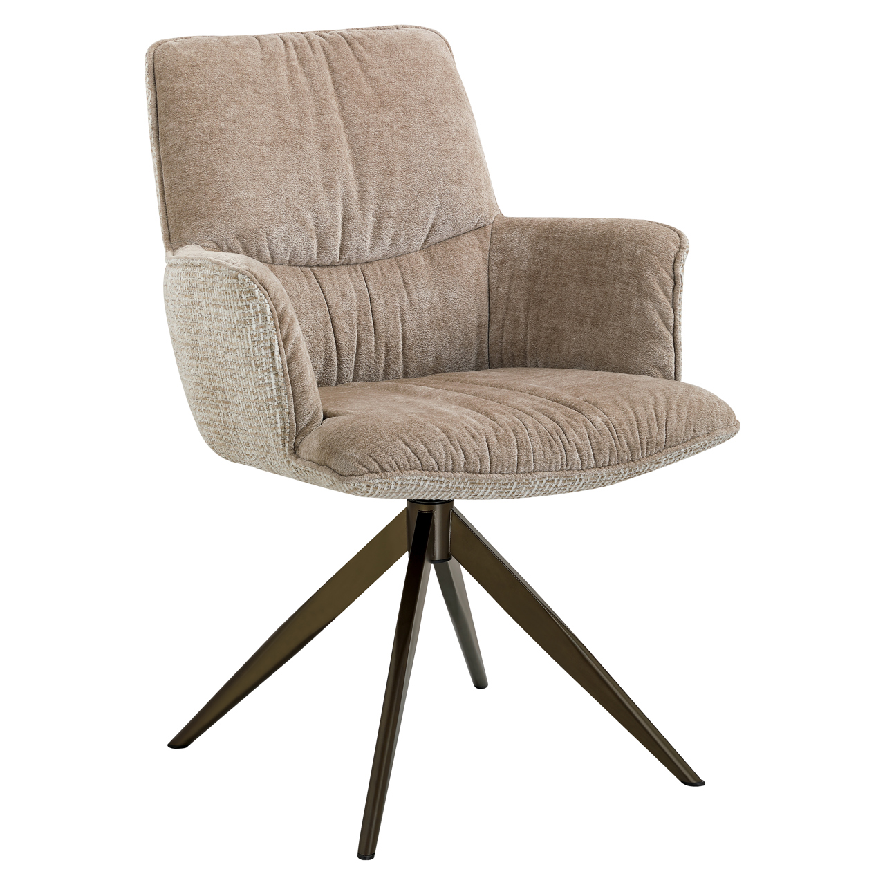 - Eetkamerstoel Chase cream blockweave swivel