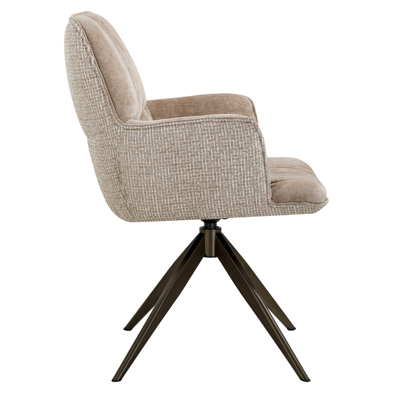- Eetkamerstoel Chase cream blockweave swivel