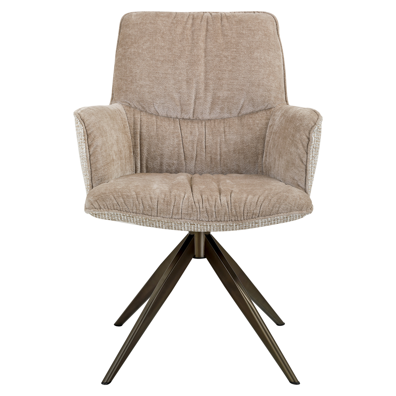 - Eetkamerstoel Chase cream blockweave swivel