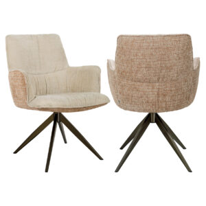 - Eetkamerstoel Chase ginger jacquard swivel
