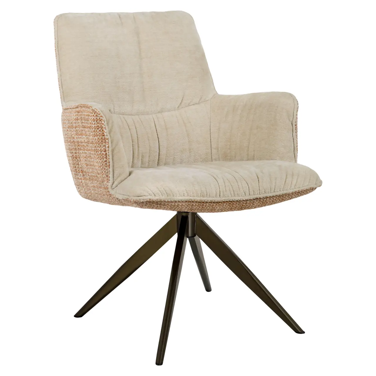 - Eetkamerstoel Chase ginger jacquard swivel