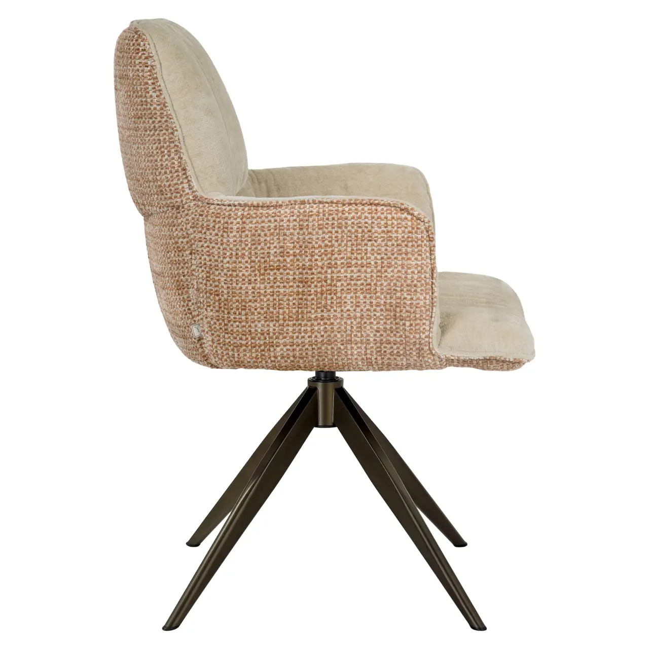 - Eetkamerstoel Chase ginger jacquard swivel
