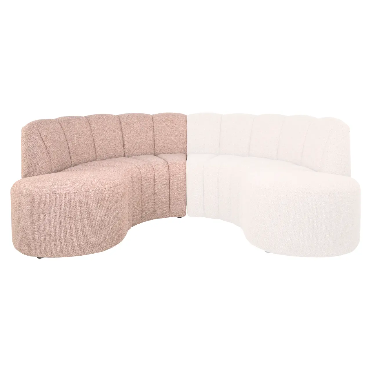 - Eetkamer bank Landmark customized open end left round