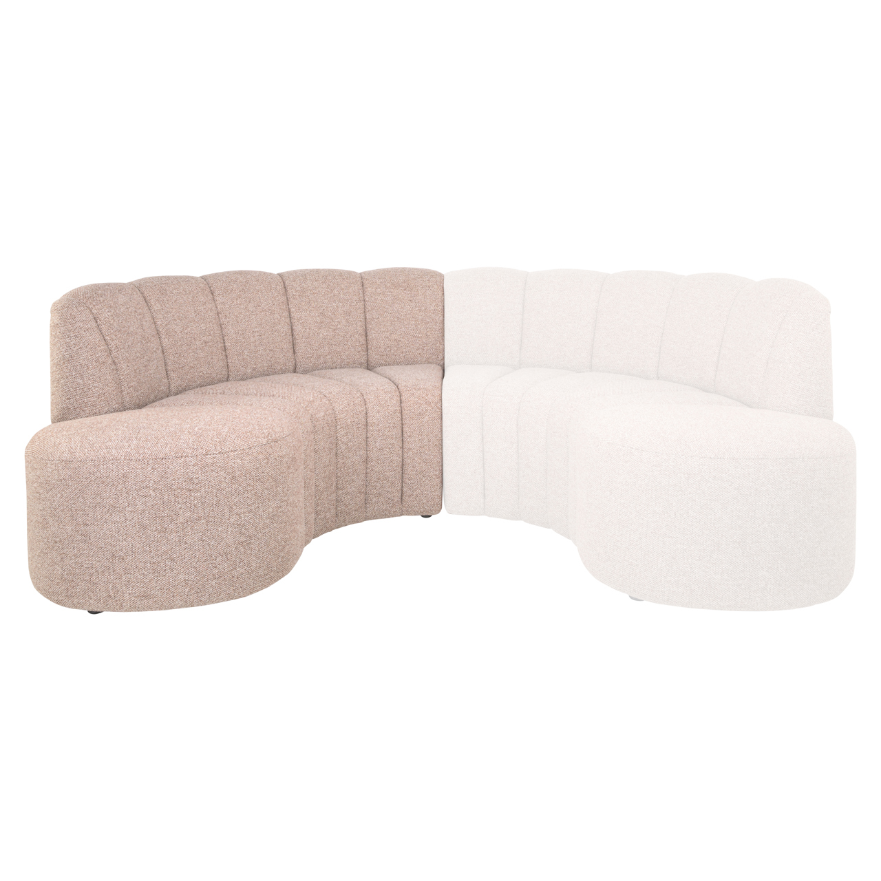 - Eetkamer bank Landmark customized open end left round