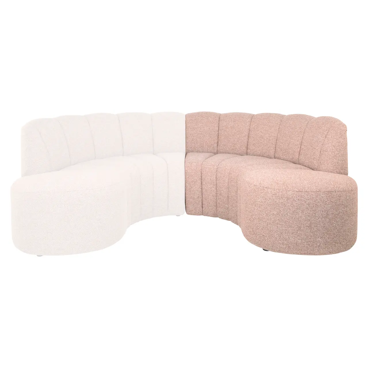 - Eetkamer bank Landmark cayenne cognac open end right round - fully upholstered