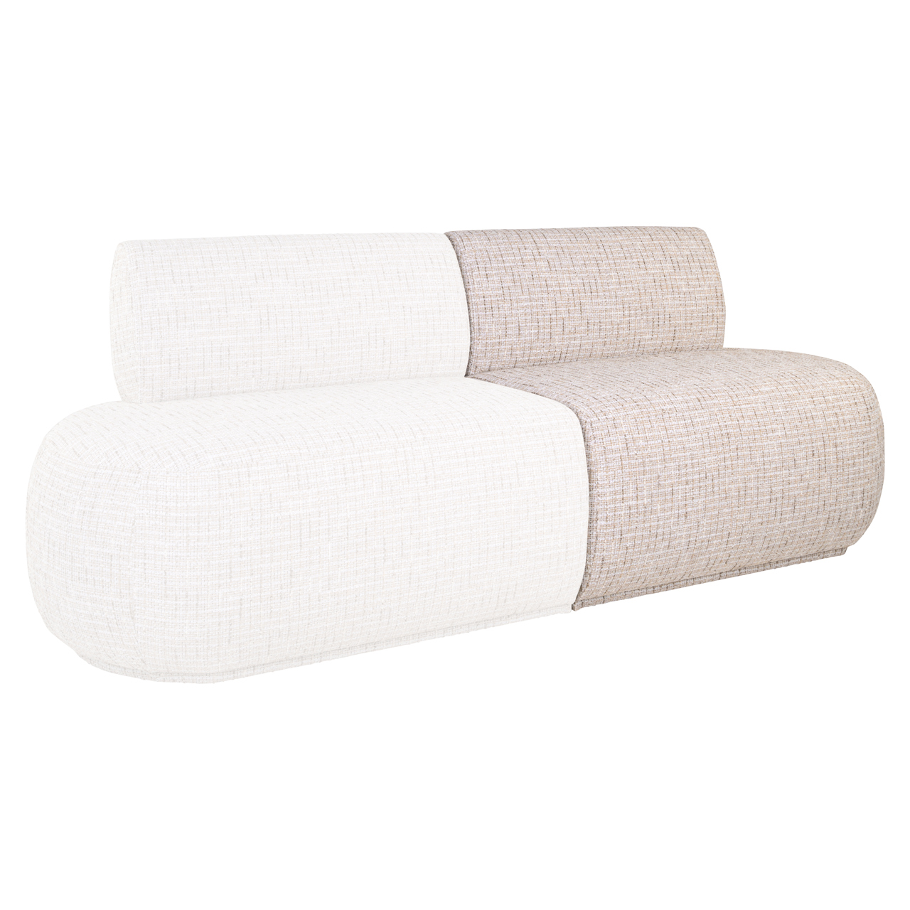- Eetkamer bank Sorrobon trendy cream open end right straight