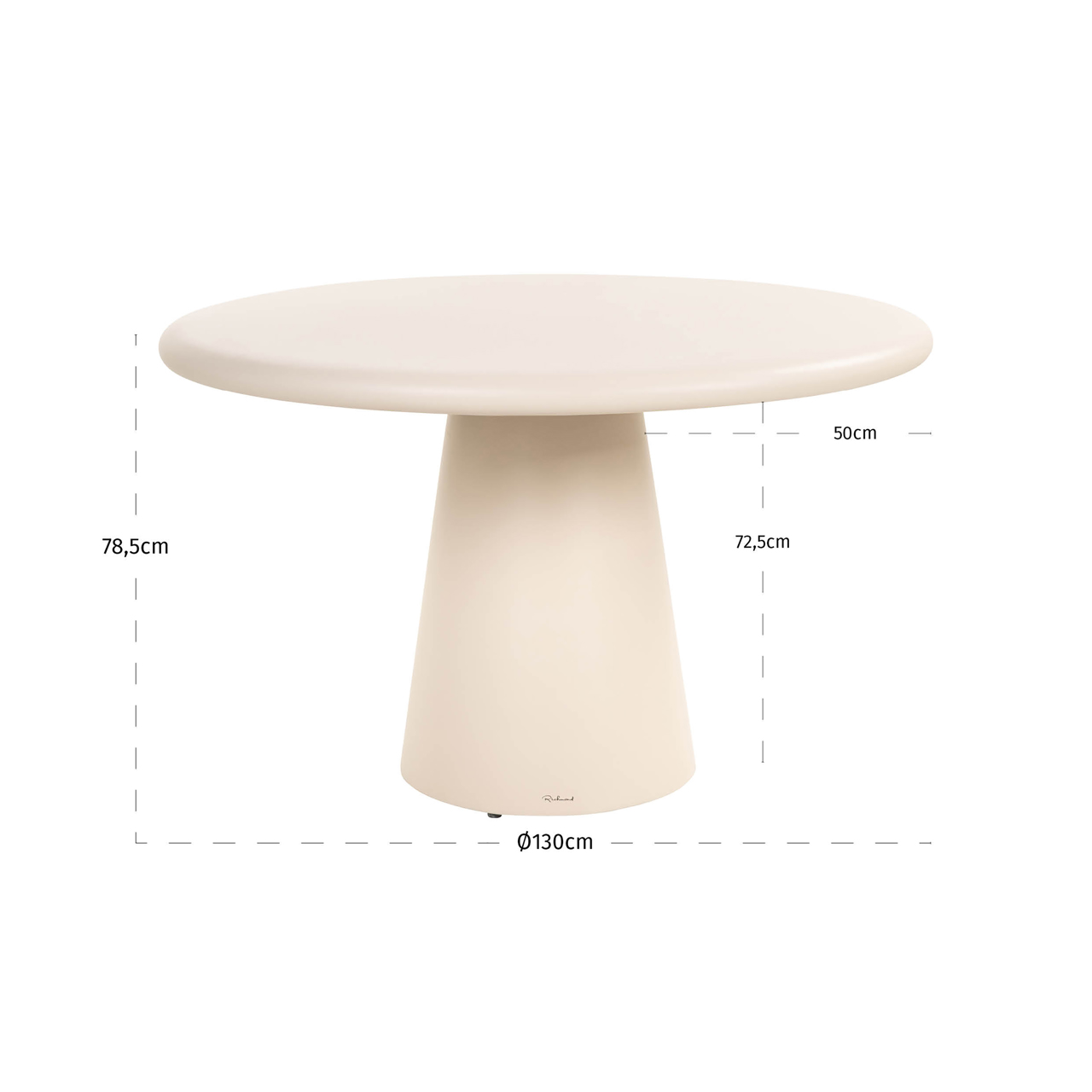 - Outdoor eettafel Urban Bloom sandstone 130Ø
