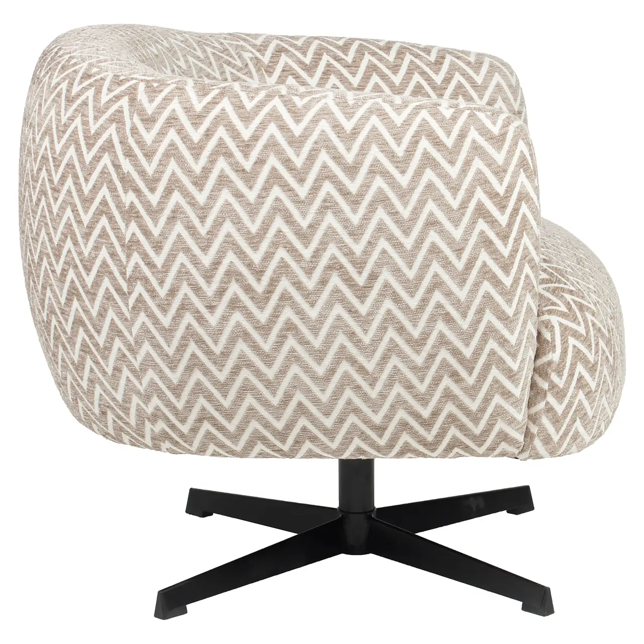 - Lounge stoel Estelle sand chevron swivel