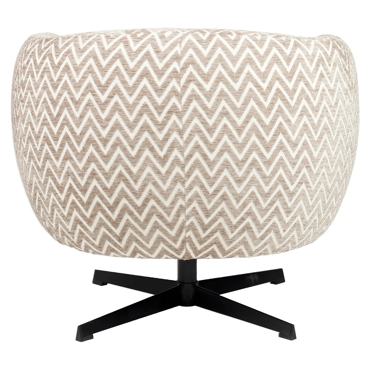 - Lounge stoel Estelle sand chevron swivel