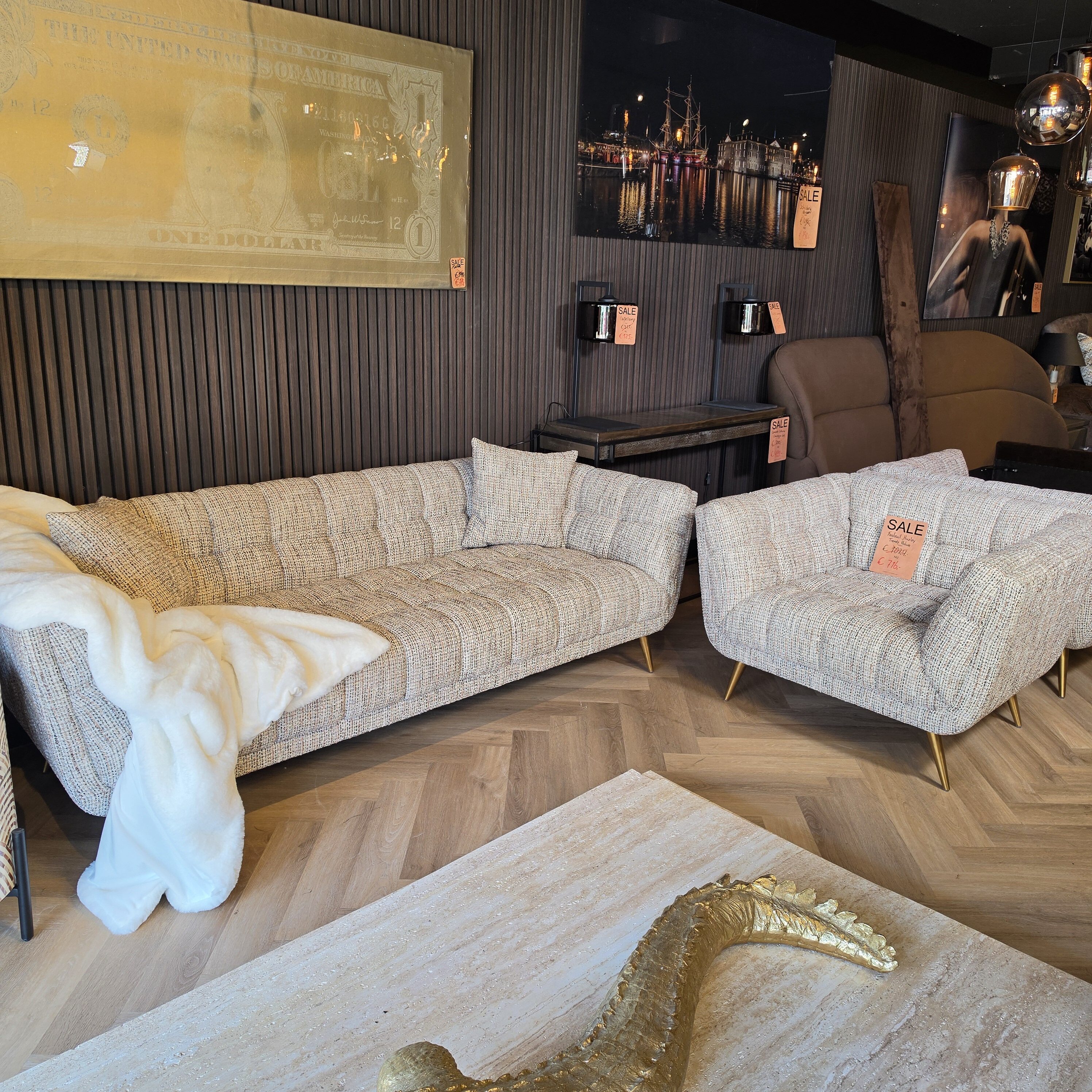 Bankstel Hurley 3 zits met 2 Fauteuils outlet1219