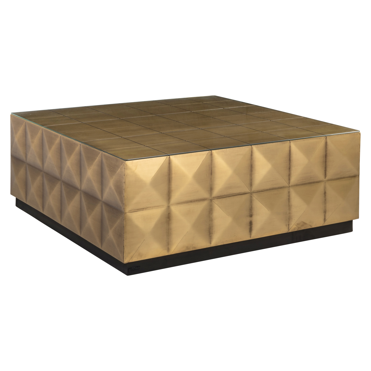 - Salontafel Collada brushed gold incl. glass top