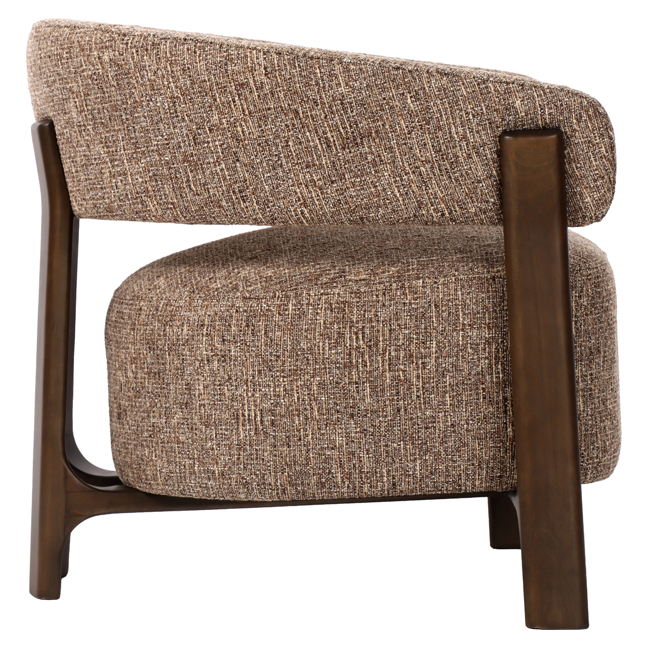 - Lounge stoel Dalara brown tweed