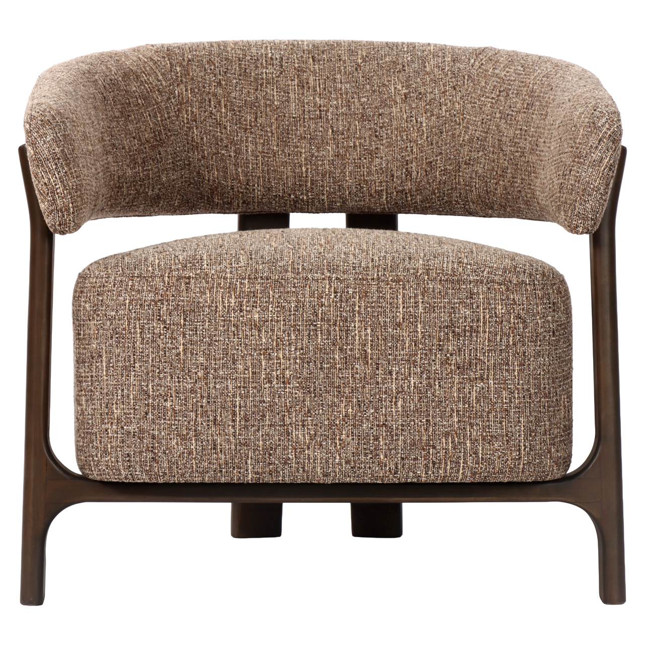 - Lounge stoel Dalara brown tweed