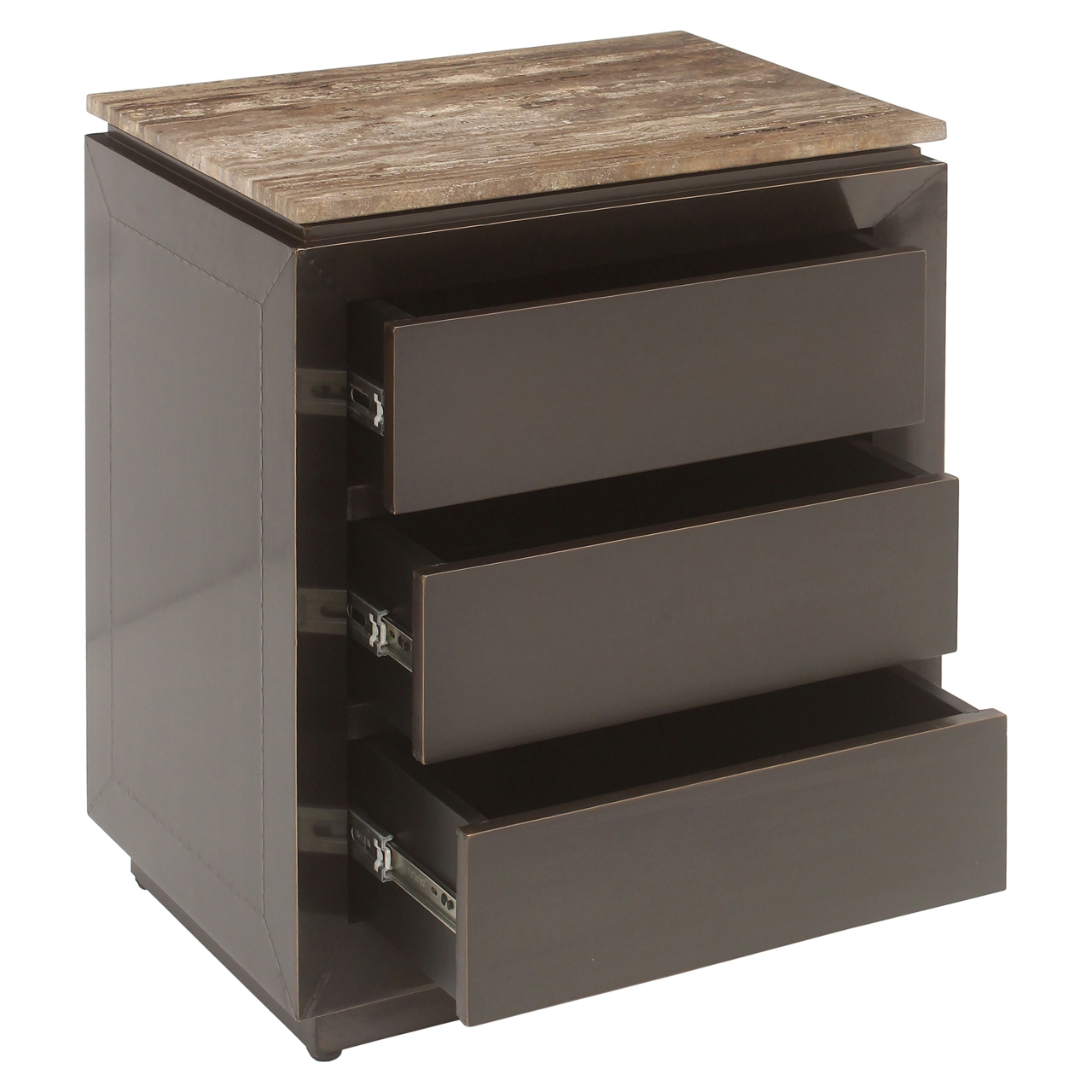- Nachtkastje Russo ash brown 3-drawers