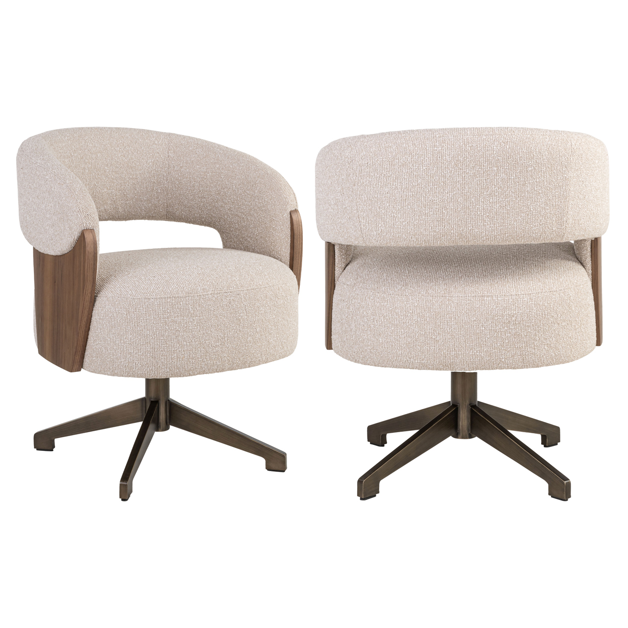 - Eetkamerstoel Pollux lodge desert walnut - swivel