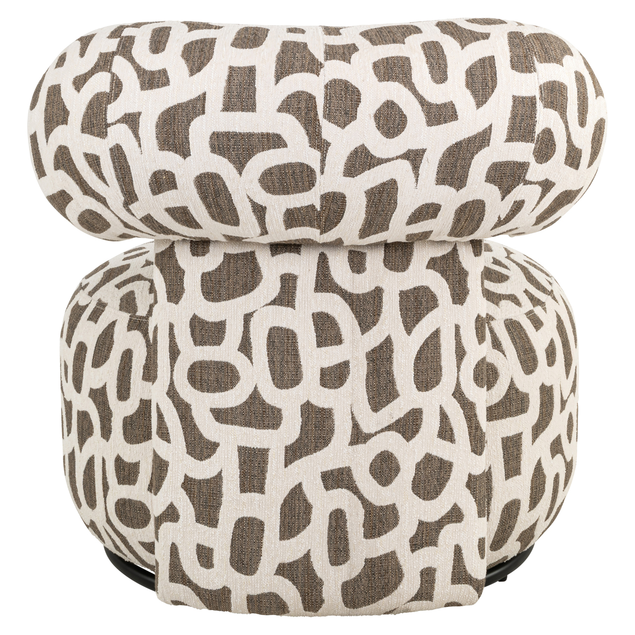 - Lounge stoel Kaya weave brown swivel