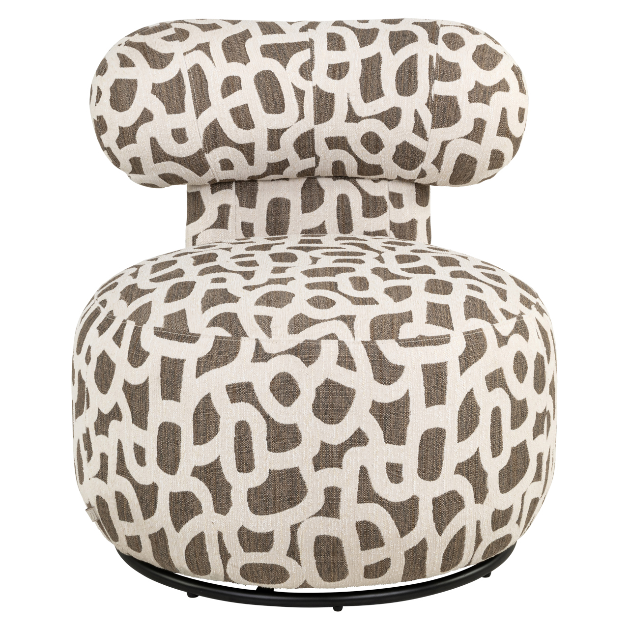 - Lounge stoel Kaya weave brown swivel
