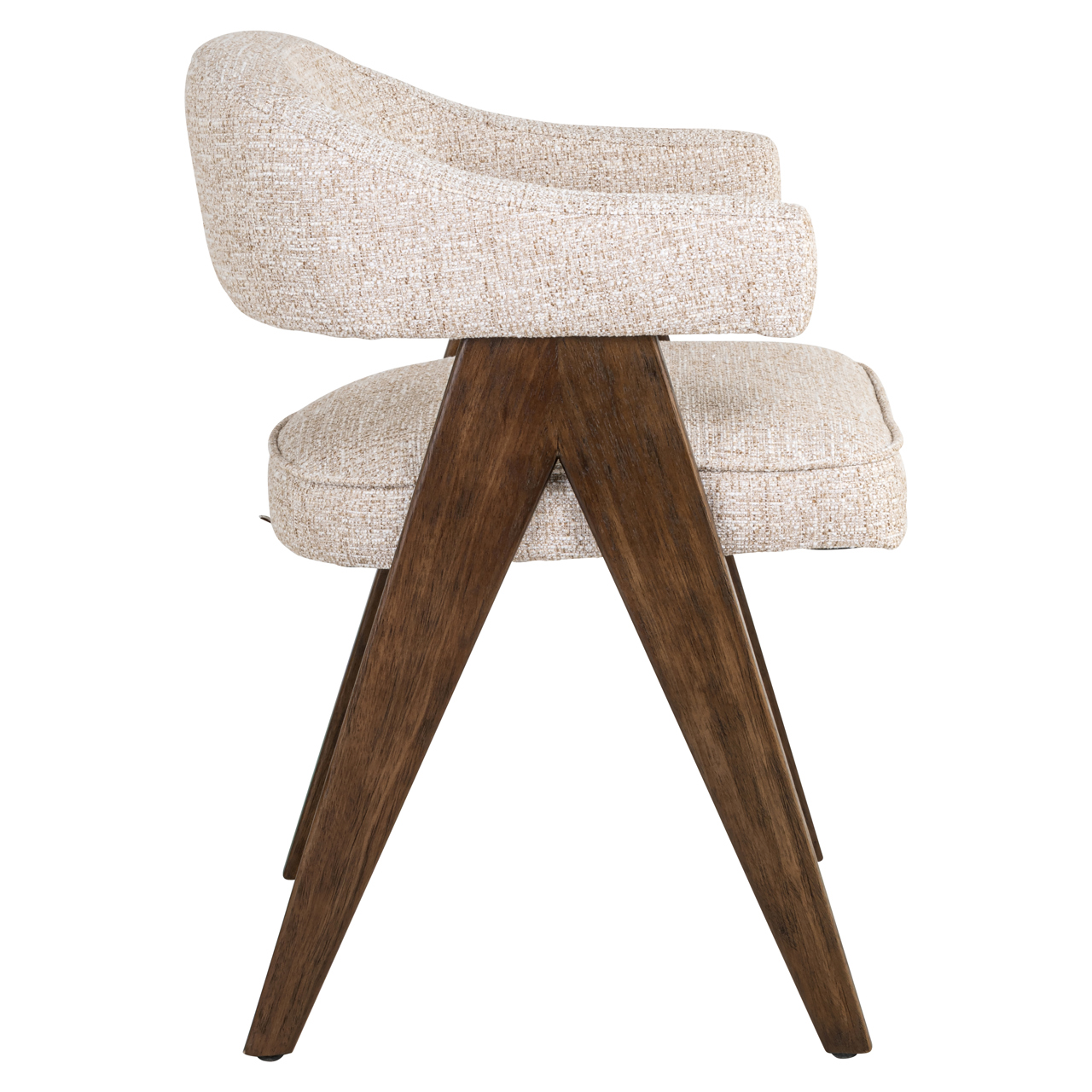 - Eetkamerstoel Mori cream tweed fire retardant