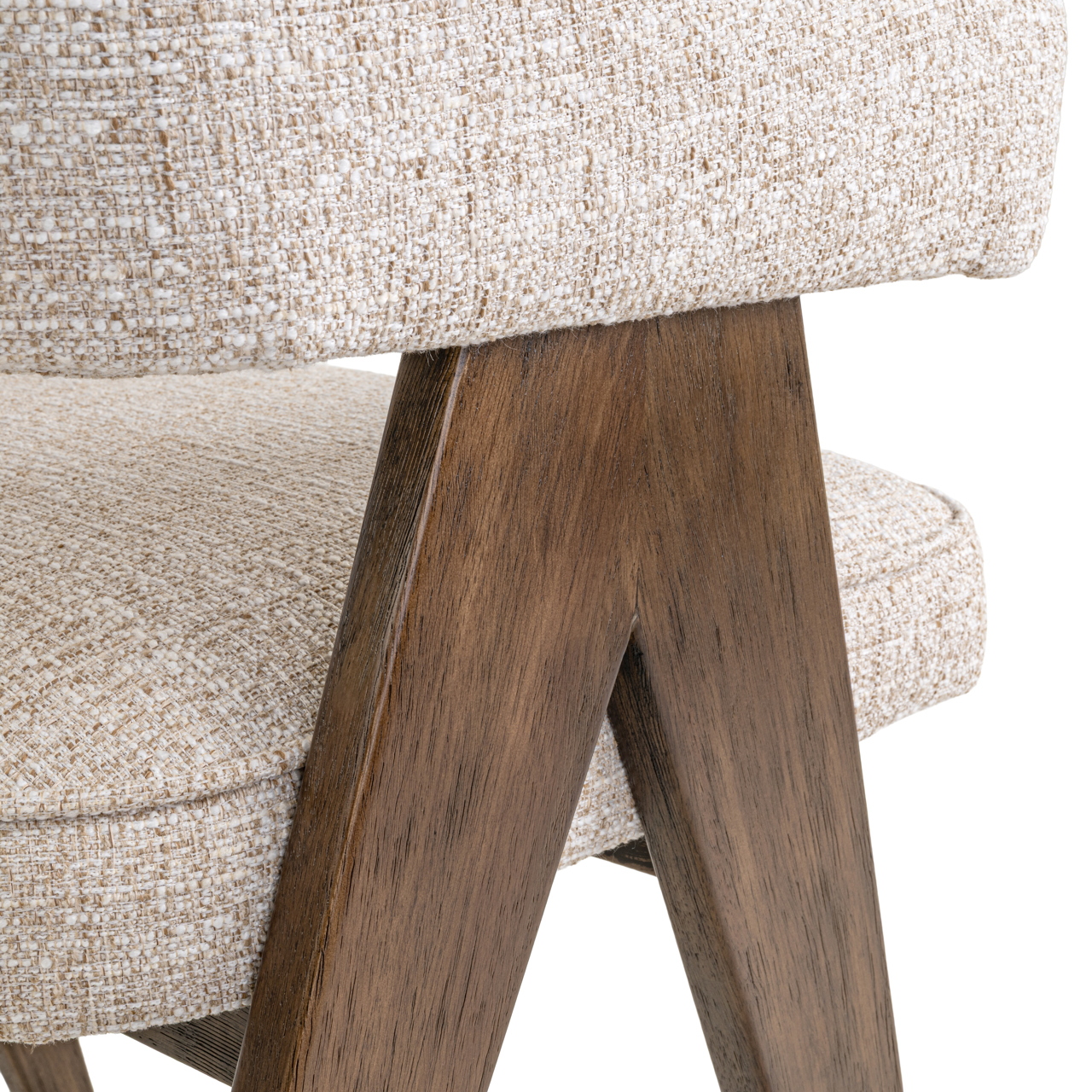 - Eetkamerstoel Mori cream tweed fire retardant