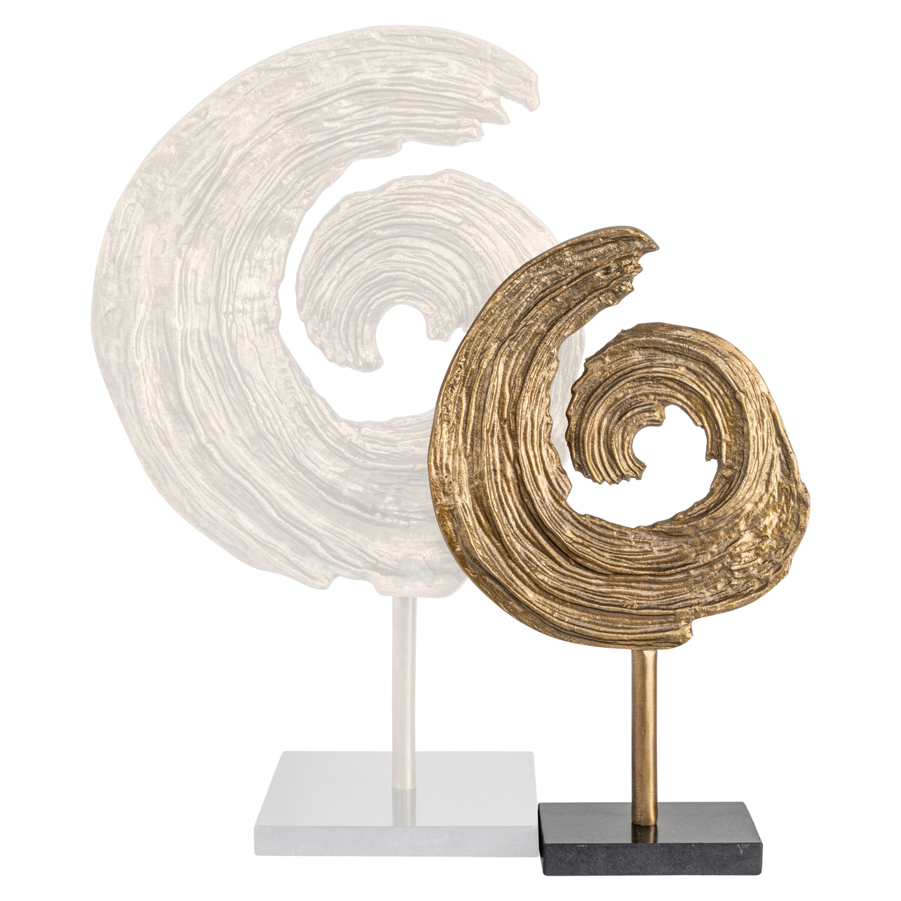 - Decoratief object Swirl brass antique