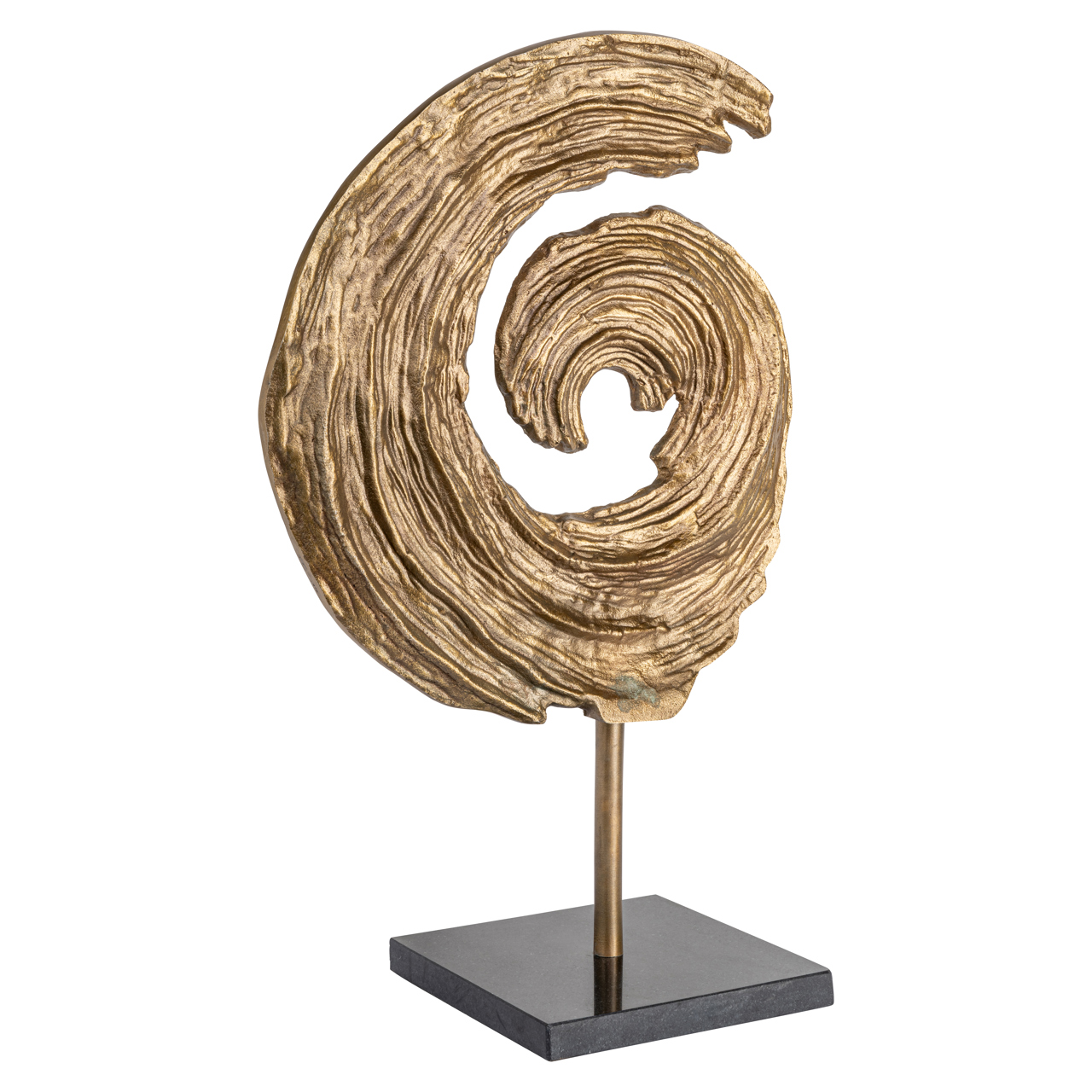 - Decoratief object Swirl brass antique large