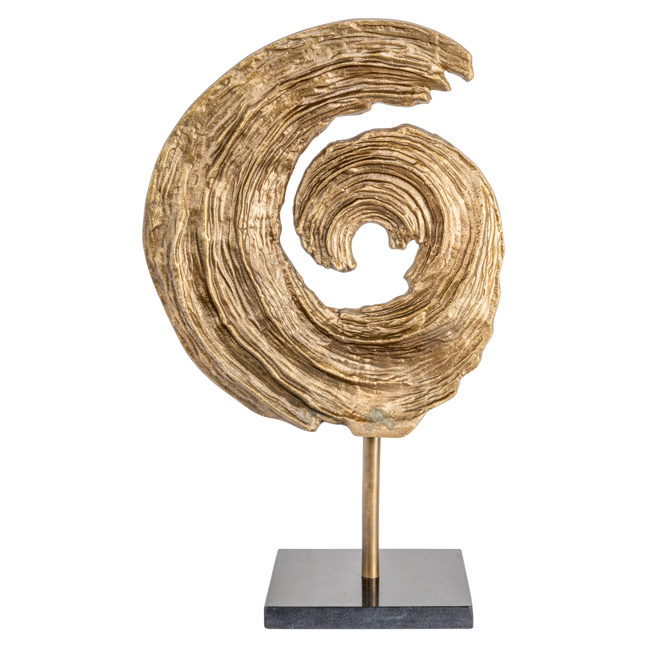 - Decoratief object Swirl brass antique large