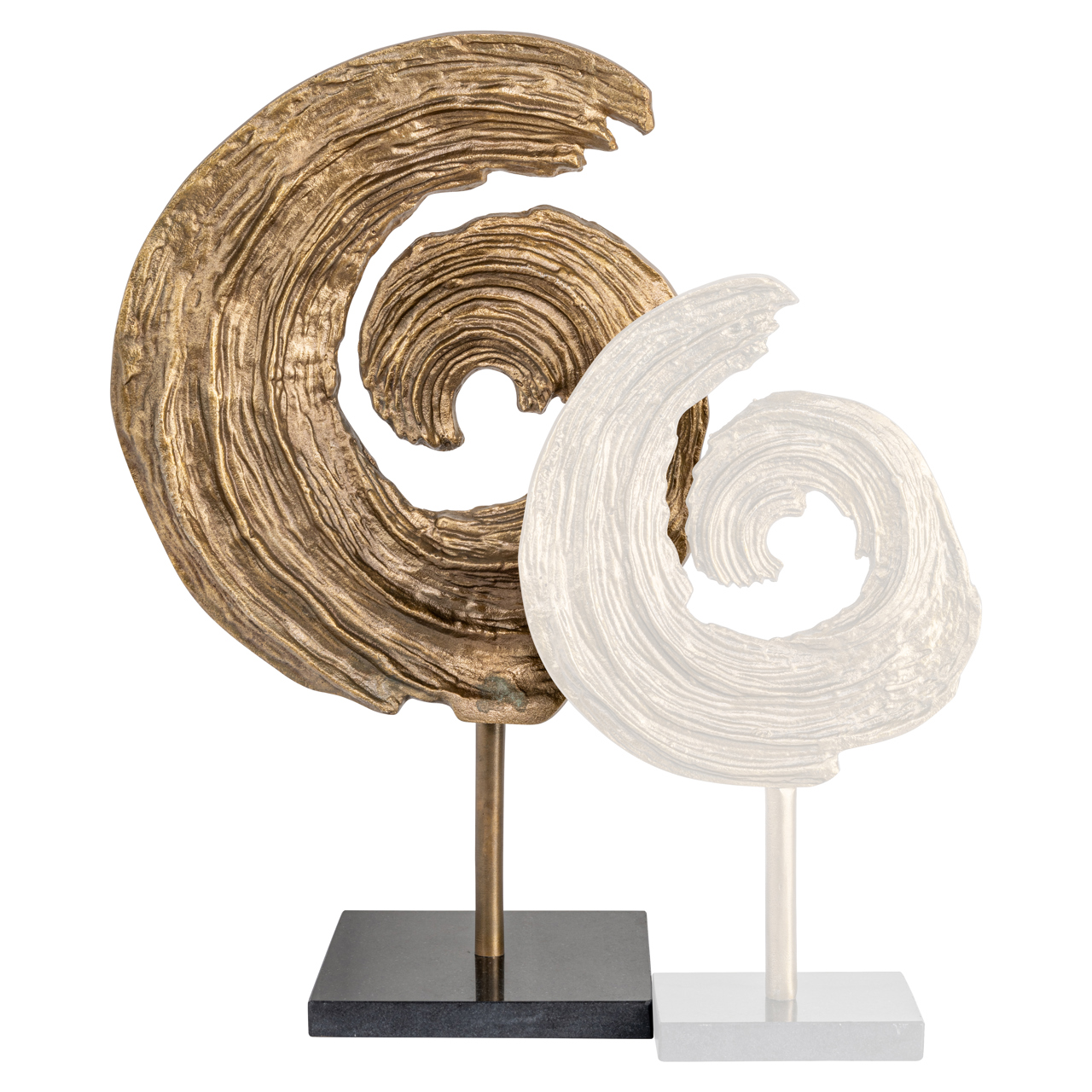- Decoratief object Swirl brass antique large