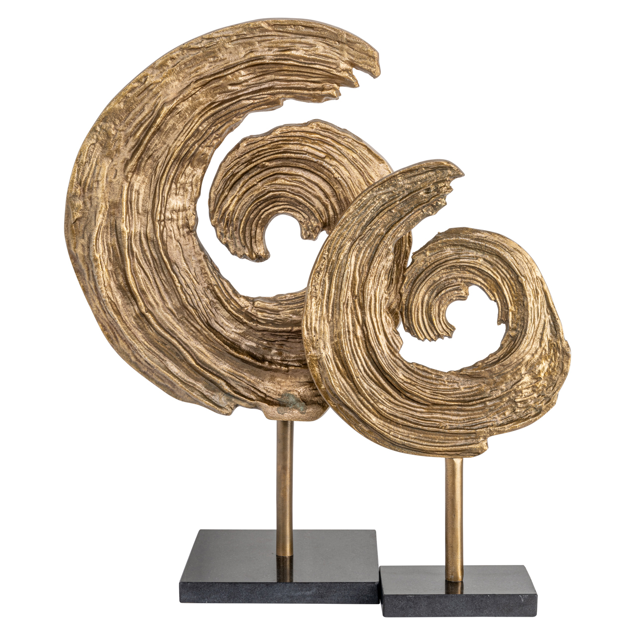 - Decoratief object Swirl brass antique large
