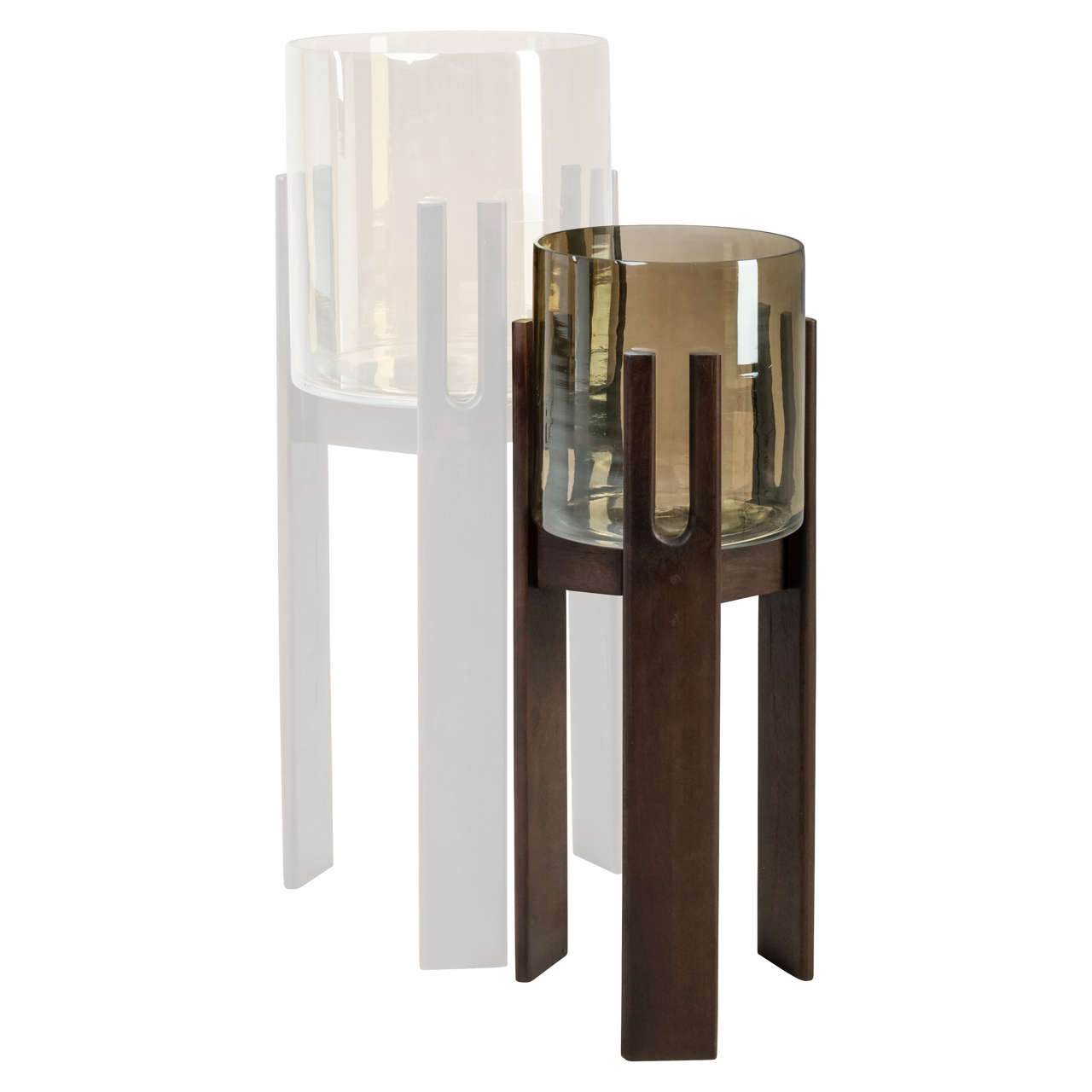 - Windlicht Paige walnut small