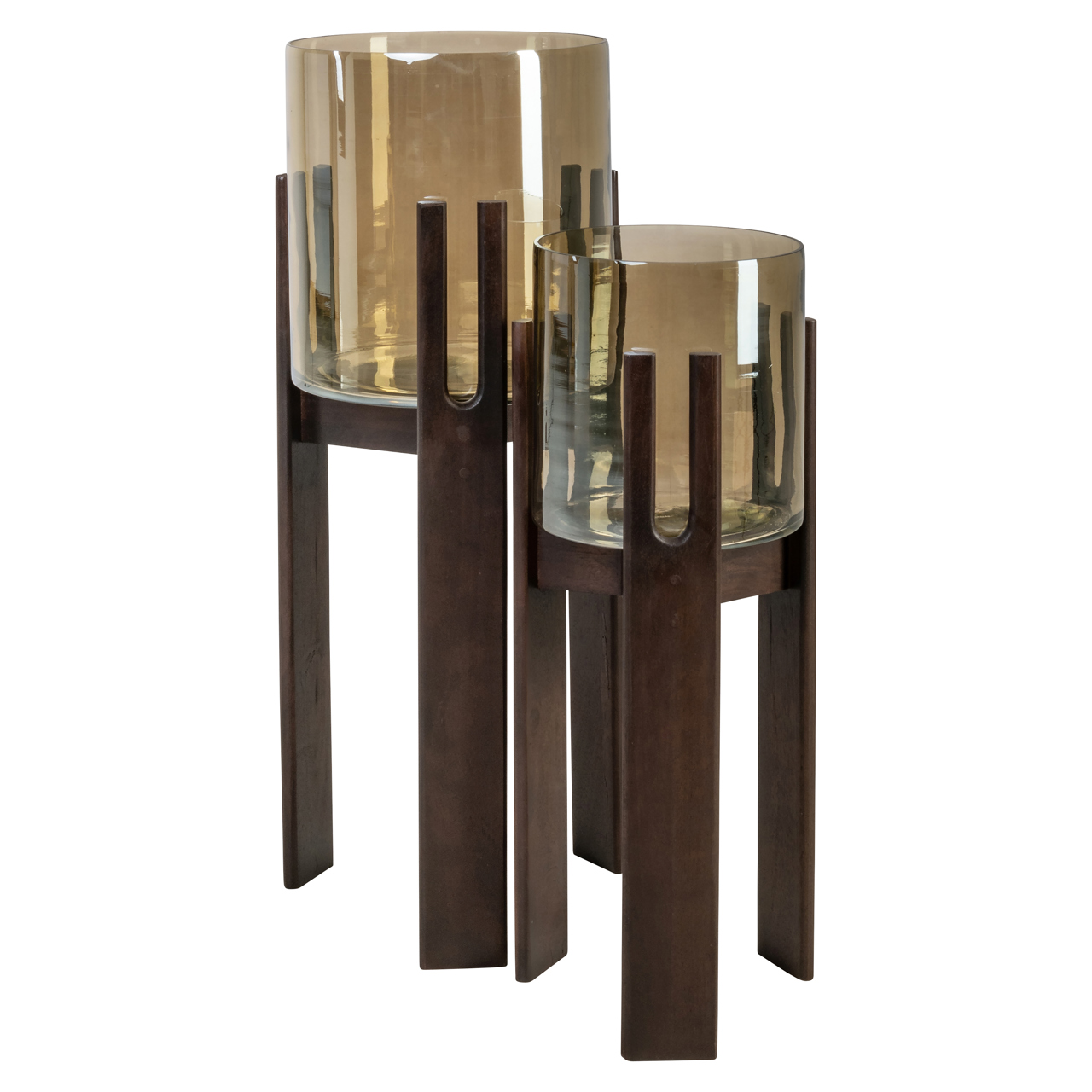 - Windlicht Paige walnut small