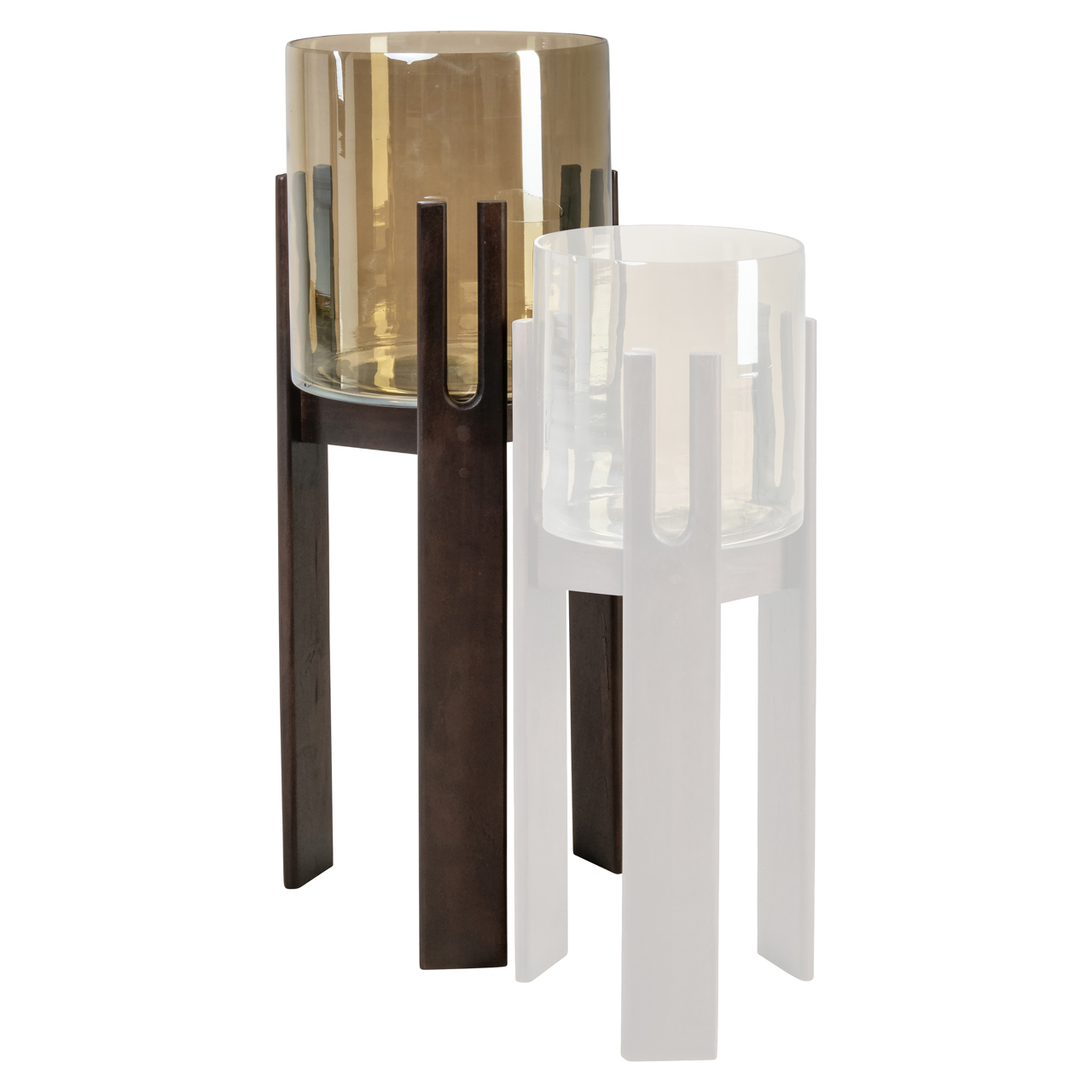 - Windlicht Reese walnut large