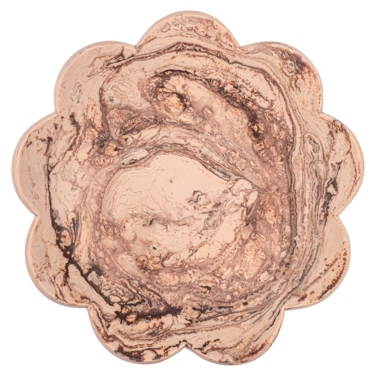 - Schaal Peony chocolat brown