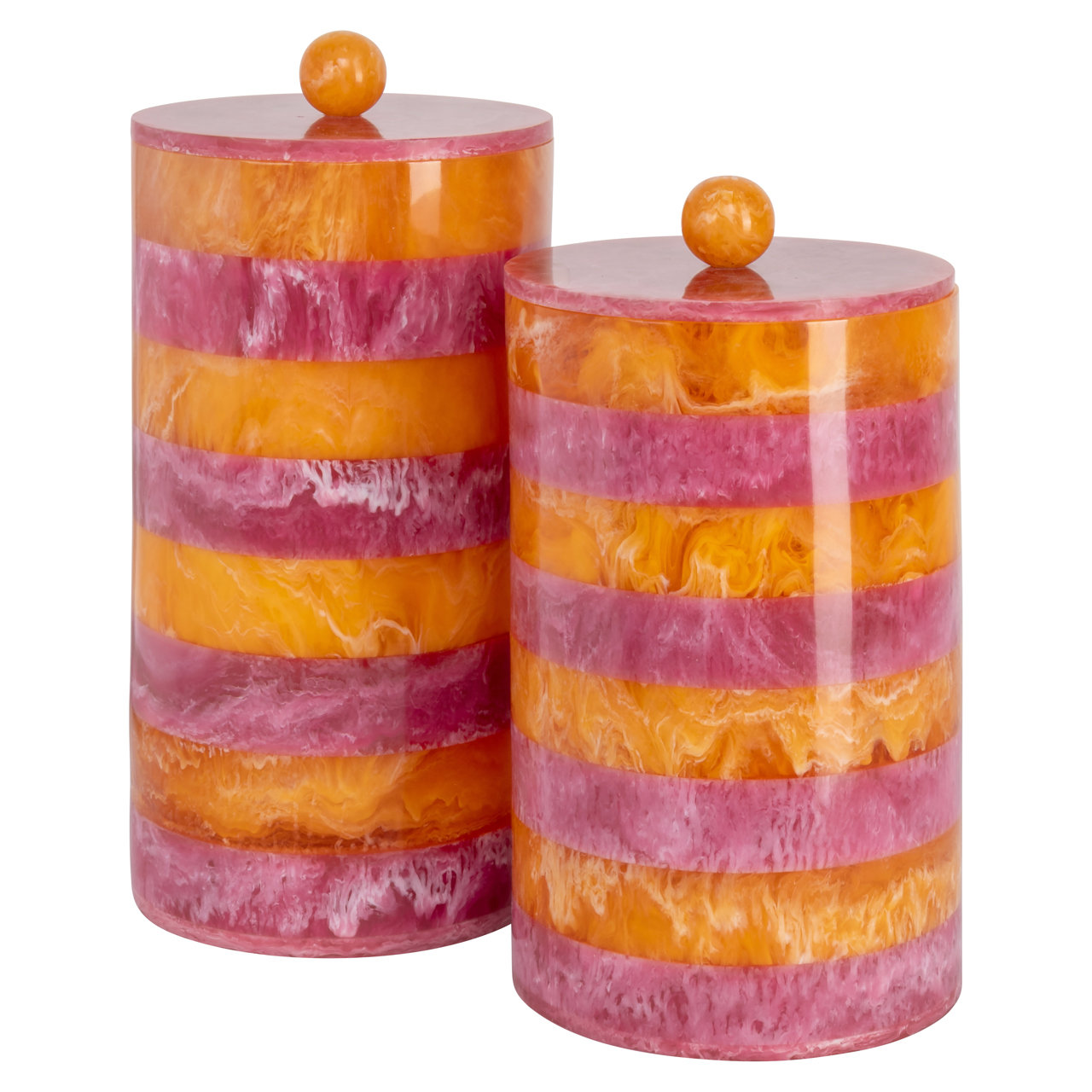 - Opbergdoos Lilybelle pink/orange storage jar large