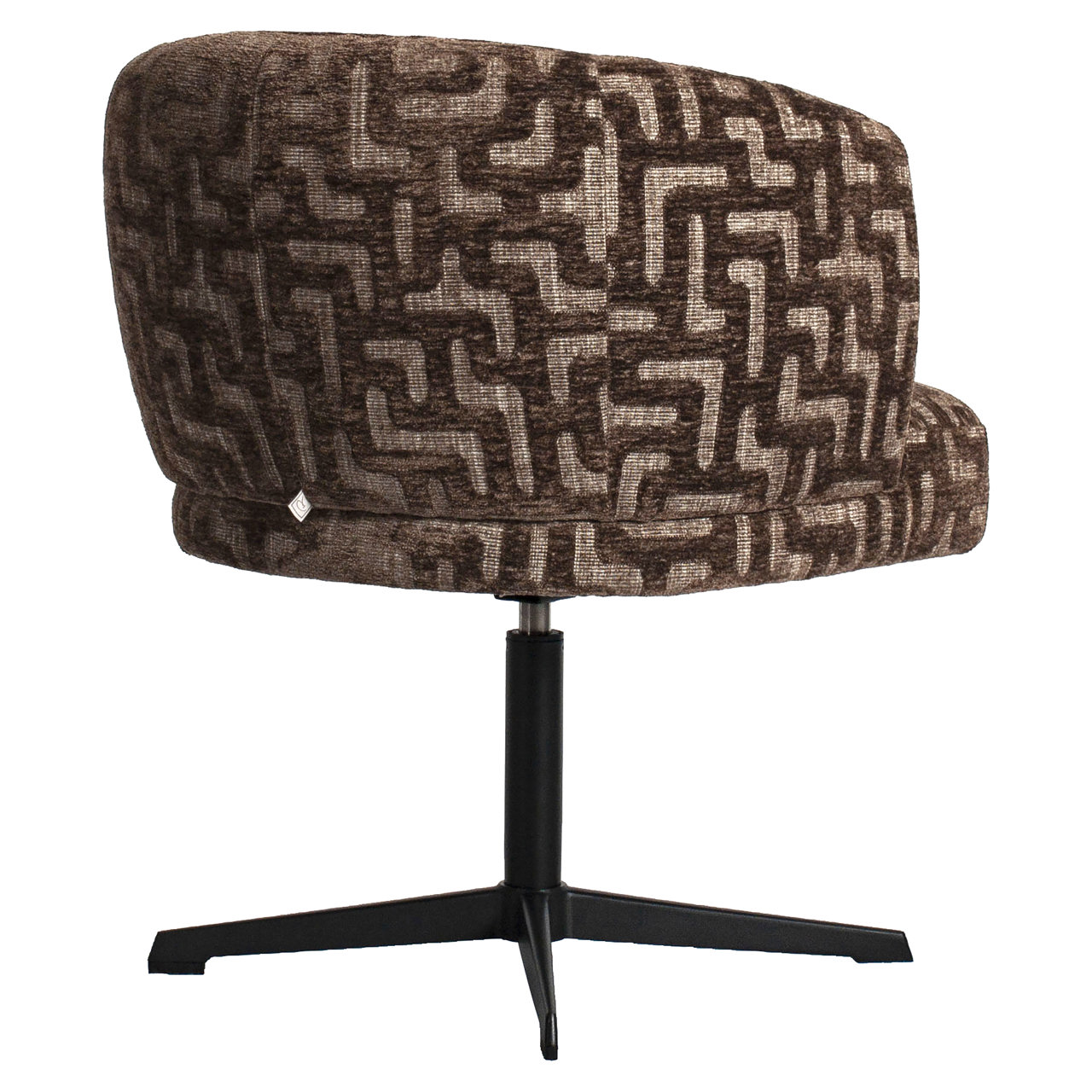 - Eetkamerstoel Dinan brown labyrinth fire retardant swivel