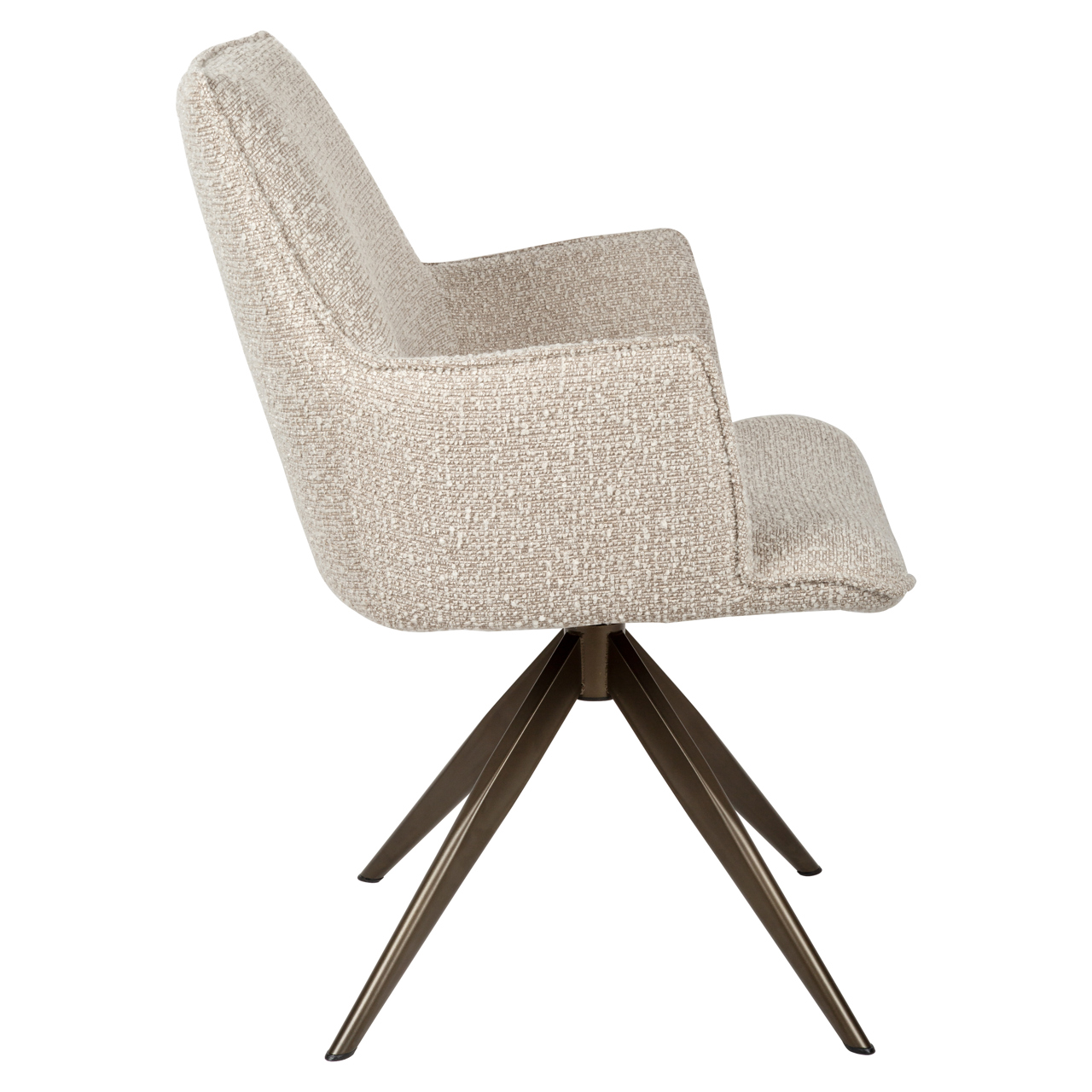 - Eetkamerstoel Dakota natural chunky swivel with arm