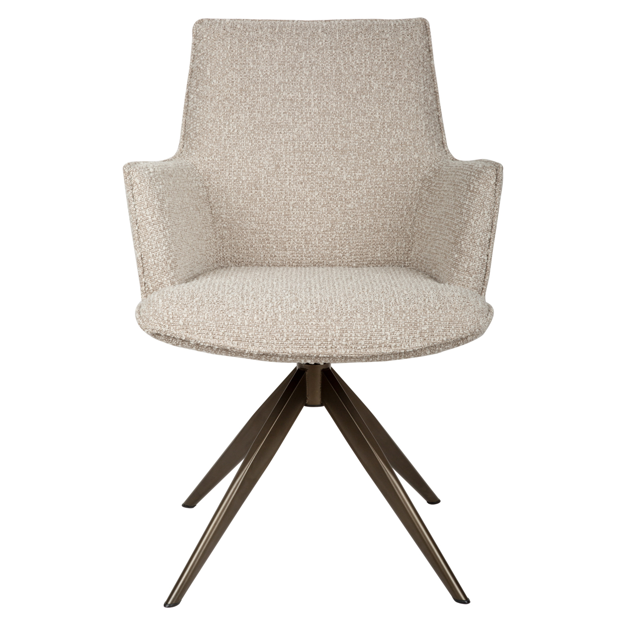 - Eetkamerstoel Dakota natural chunky swivel with arm