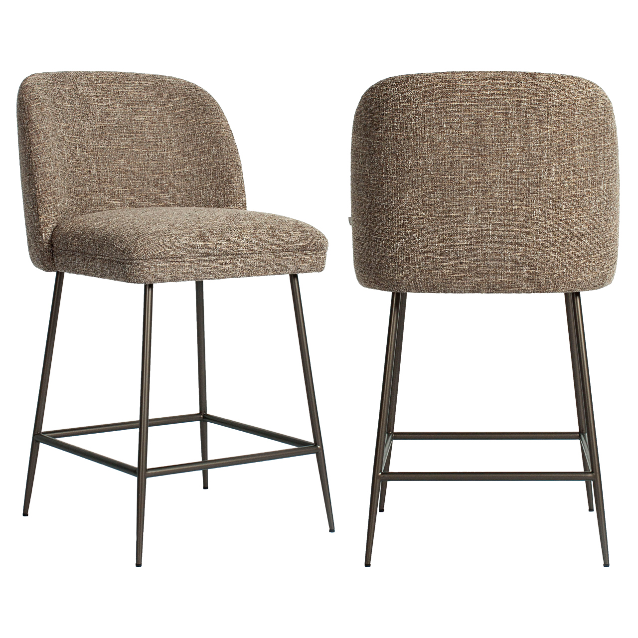 - Counterstoel Pullitzer brown tweed