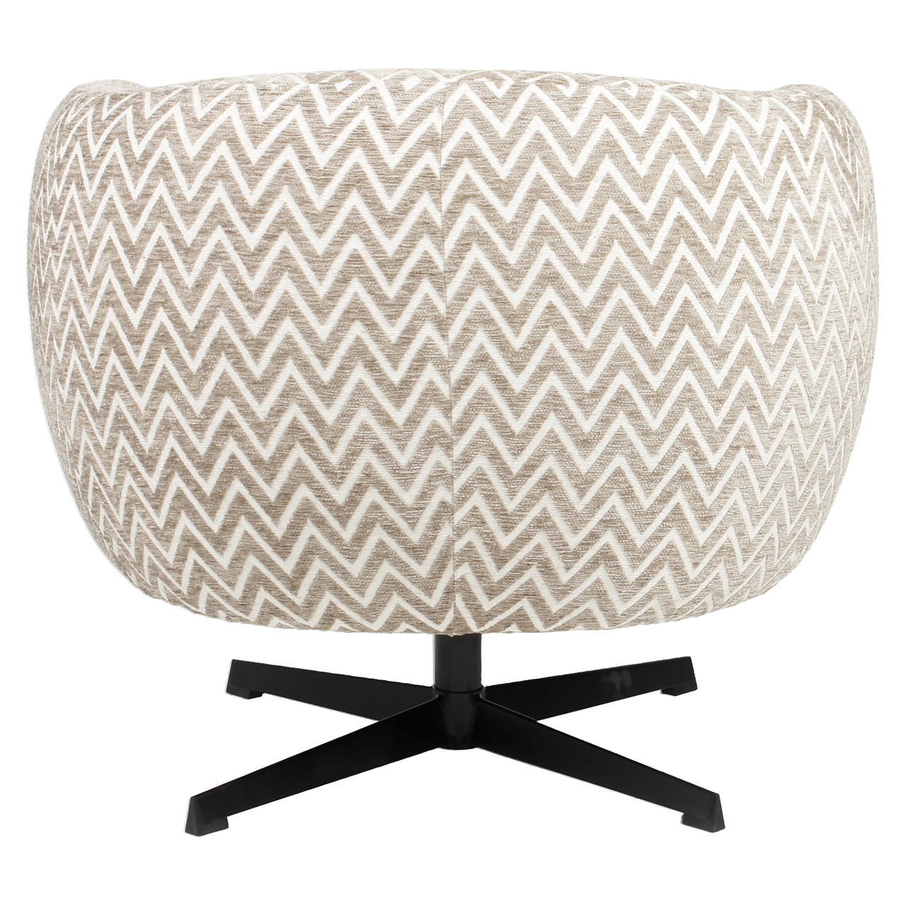 - Lounge stoel Estelle sand chevron swivel
