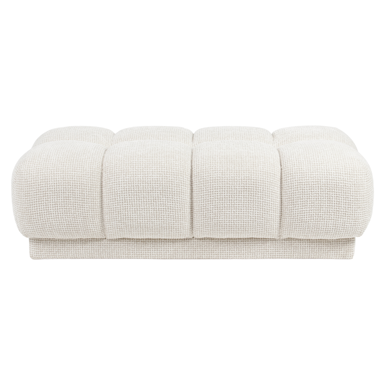 - Poef & Voetenbank Noah beige blockweave