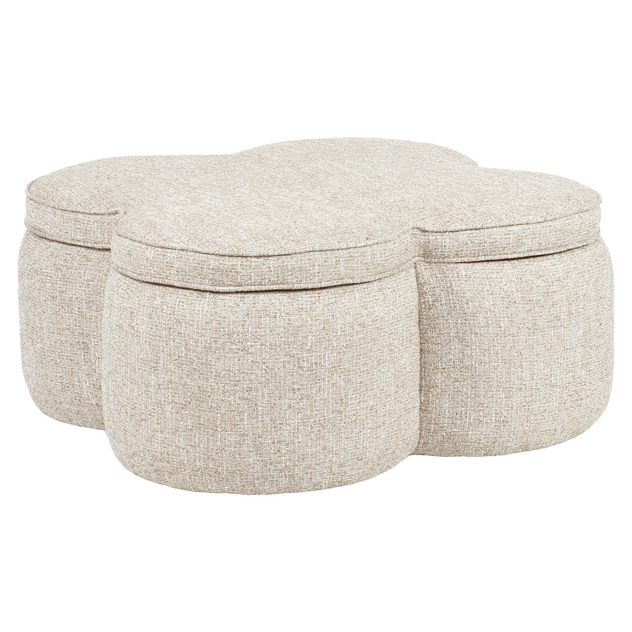 - Poef & Voetenbank Corbeau sand tweed