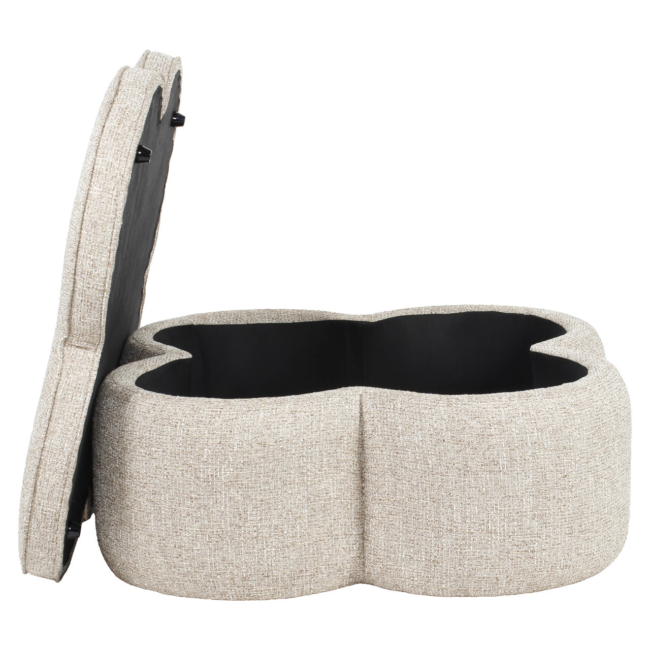 - Poef & Voetenbank Corbeau sand tweed