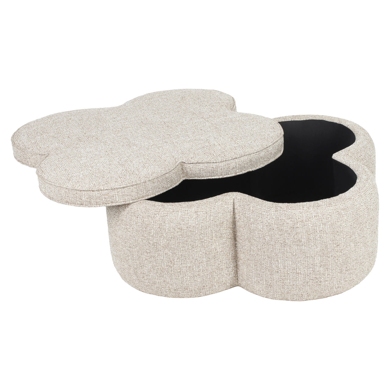 - Poef & Voetenbank Corbeau sand tweed