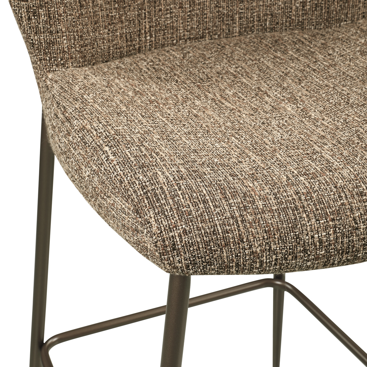 - Counterstoel Odarby brown tweed fire retardant